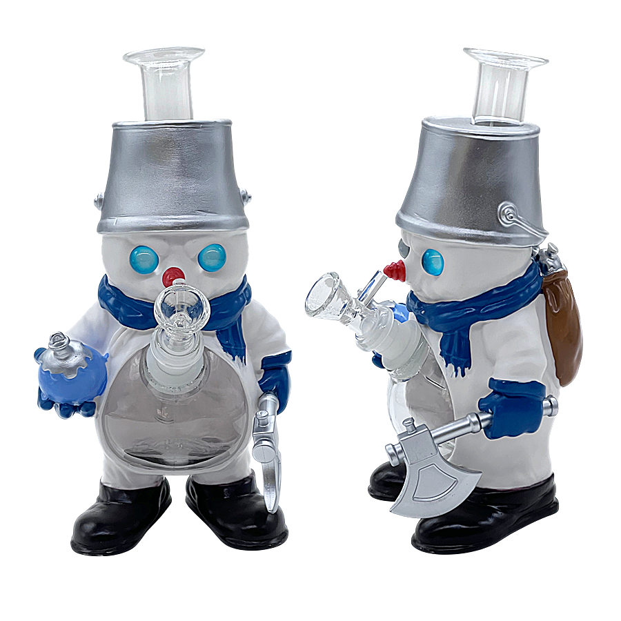 Bomb Snowman Silicone Waterpipe (H565) | 9.2 inches | Assorted Colors product image